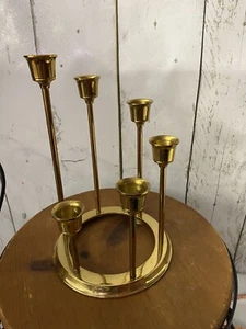 Vintage Brass Crescendo Taper Tiered Candlestick Holder Centerpiece Partylite - Picture 1 of 3
