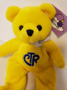 CTR Plush Beanie Bear Yellow Sami Service 1999 w/Ear Tag Heavenly Reminders - Picture 1 of 7