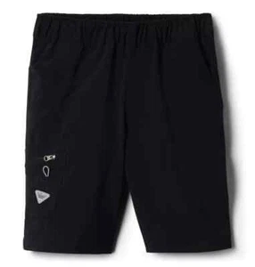 Columbia PFG Terminal Tackle Shorts Boys S Black Stretch Elastic Waist ERK1693 - Picture 1 of 8