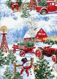 All Over Country Christmas Multi Dona Quilt Sew Fabric TIMELESS TREASURES - Picture 1 of 1
