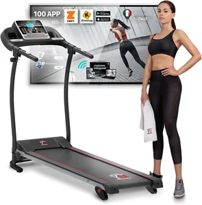 TAP100APP Tapis Roulant Elettrico Pieghevole, Marchio Di Qualità ITALIANO, 12 Km - Foto 1 di 12