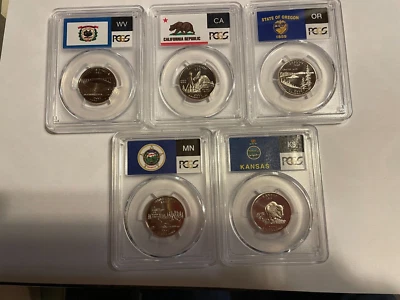 2005 S PROOF STATE QUARTERS PCGS PR69DCAM FLAG LABELCLAD - Image 1 of 4