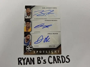 2015-16 Panini Limited KARL-ANTHONY TOWNS D'ANGELO RUSSELL SPOTLIGHT RC AUTO /10 - Picture 1 of 6