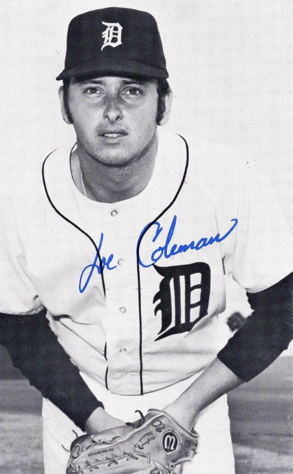 Postal 3x5 firmada por Joe Coleman Tigres de Detroit con certificado de autenticidad Foto 1 de 1