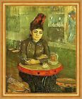 Sitzende Frau im Cafe du Tambourin Zigarette Glas Vincent v. Gogh A3 056 Gerahmt