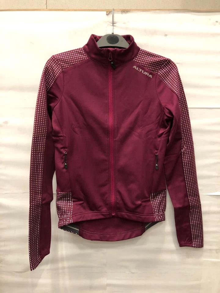 ALTURA WOMENS NIGHTVISION LONGSLEEVE CYCLING JERSEY - DARK PINK - Image 1 of 2