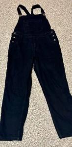 ~~BDG Black Denim Overalls 100% Cotton Women's Size 34W Casual Closet Essential - Picture 1 of 5
