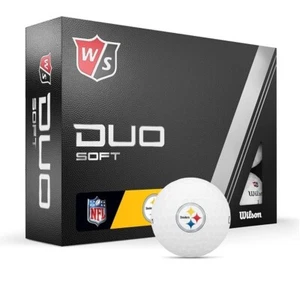 Wilson Staff Duo Soft NFL Golf Balls - Official NFL Golf Pittsburgh Steelers 🏈 - Picture 1 of 1