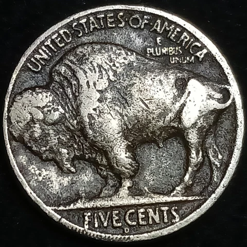 1917-D Denver Mint Buffalo Nickel 5 Cents~Tougher Date!~VF+ Details Cover