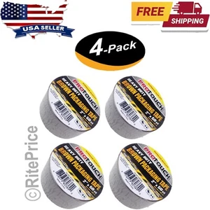 Heavy Duty Carton Sealing Brown Packing Tape Box Shipping 2" x 50 Yards (4 Pk) - Picture 1 of 6
