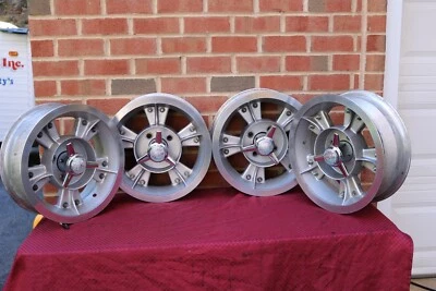 VINTAGE CHUCK TURNER 15X5.5 2 PIECE RACE WHEELS 4X4.5/114.3 BC TRIUMPH DATSUN - Image 1 of 4
