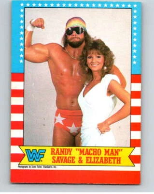 1987 O-Pee-Chee WWF #7 Macho Man Randy Savage/Elizabeth  V69399 - Image 1 of 2