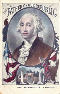Postal George Washington Padre de Nuestra República 1905 Dividida - Imagen 1 de 2