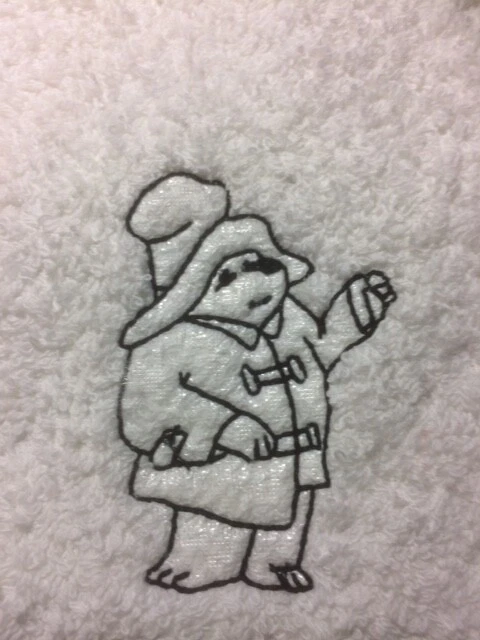 AZTEX Embroidered Paddington flannel/cloth, personalised with a name £3.50 inc p&p