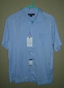 CREMIEUX The Soft Twill Shirt LYOCELL Cotton Blend Peri Blue MEN'S MEDIUM NEW - Picture 1 of 11