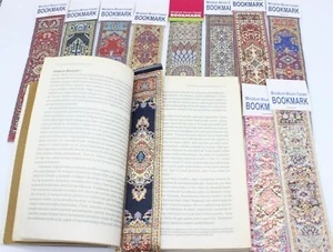 Set of 100 Miniature Woven Carpet Bookmarks, Turkish Kilim Rug Carpet Design - Picture 1 of 10