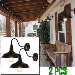 Hallway Wall Sconce 2 Industrial Wall Lamp PCS Farmhouse Barn Light Fixture Home - Picture 1 of 12