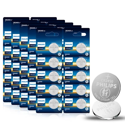 Batería de litio Philips 20 piezas 3V CR2450 ECR 2450 5029LC LM2450 DL2450 BR2450 Foto 1 de 4
