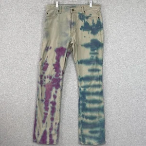 Dockers Jeans Mens 32x32 Gray Blue Purple 100% Cotton Straight Fit Denim - Picture 1 of 17