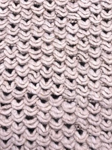 Tela de punto lana de lana grande beige made in Italy - Imagen 1 de 4