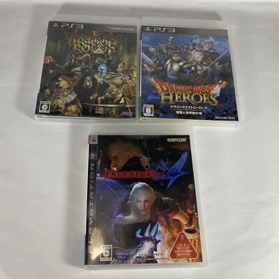 Lot3 PS3 Dragons Crown & Dragon Quest Heroes & Devil May Cry 4 - Japan Game  F/S - Image 1 of 4