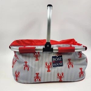 Bolsa de cesta de picnic aislada para casa de barco plegable con mango de aluminio portátil nueva de Lote Antiguo - Imagen 1 de 12