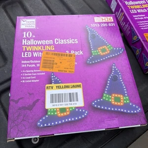 Home Accents Urlaub Halloween Klassiker funkelnde LED Hexenhüte 3er-Pack 10" - Bild 1 von 2