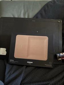 Catch:3 Courant Classics Wireless Charging Tray brown premium Italian leather - Picture 1 of 5