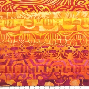 13 Fat Quarters heißer Sommer Batik Lunn Stoff FQ Pack 100 % Baumwolle rot orange - Bild 1 von 8