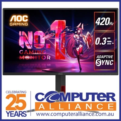 24.5" AOC 25G4K FHD 420Hz IPS Gaming Monitor - image 1 of 3