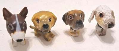 4 Mini Juguetes Originales Snubbies Perros Figuras Gran Danés Terrier Golden Retriever Foto 1 de 4