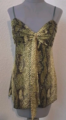 De Colección Y2K Top Talla M Muñeca Bebé Verde Estampado Piel de Serpiente Foto 1 de 4