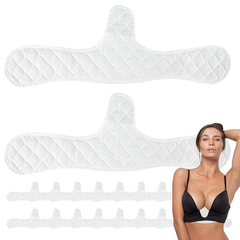 Cotton Bra Liners 20 Pieces Under Breast Sweat Absorber Pads Reusable Custody