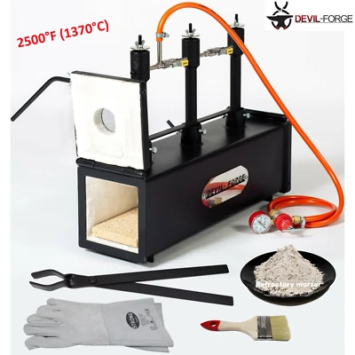 DEVIL-FORGE DFPROF3+2D Gas Propane Forge Farrier Burner Furnace +Tongs UK (NEW) - Image 1 of 4