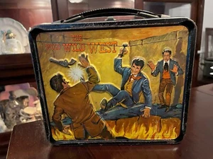 1969 THE WILD WILD WEST MeTaL Lunchbox TOP ZUSTAND! Aladdin Robert Conrad - Bild 1 von 16