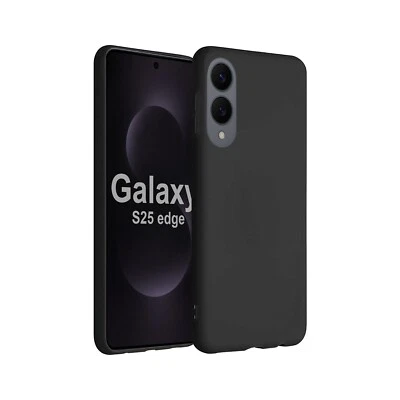 Funda protectora de gel de silicona negra o transparente para teléfono Samsung Galaxy S25 edge Foto 1 de 4