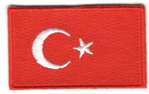TÜRKEI FLAGGE Bügelbild Patch 2 1/2" - Bild 1 von 1