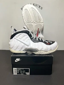 Nike Air Foamposite Pro bianco cromato 2020 taglia 8,5 624041103 bianco nero rosso professionale - Foto 1 di 11