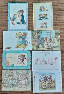 8 CARTES POSTALES VINTAGE NEUVES - VERA THE MOUSE Marjolein Bastin postcard (5) - Zdjęcie 1 z 5