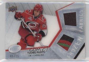 2008-09 Upper Deck Ice Frozen Fabrics PETG Patch/Jersey /25 Tuomo Ruutu #TR