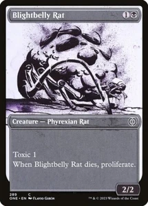 Blightbelly Rat x4 Showcase FOIL Phyrexia: All Will Be One NM MTG - Picture 1 of 1