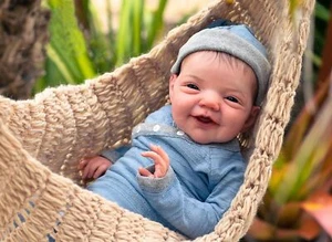 Realistic Boy 20in Reborn Baby Dolls Lifelike Newborn Toddler Handmade Toy - Picture 1 of 4