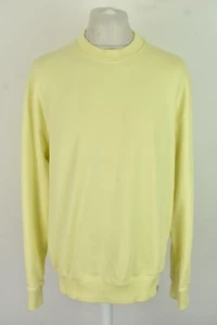 CALVIN KLEIN Yellow Crewneck Jumper size M Mens 100% Cotton Outdoors Outerwear - Picture 1 of 4