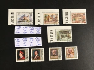 Liechtenstein 1981 sellos 2 series completas usados (o) desde nº780 al 787 - Imagen 1 de 2