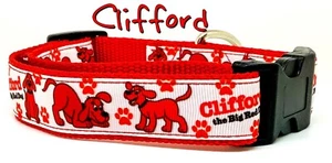 Clifford Hundehalsband Handarbeit verstellbar Schnalle Halsband 1" breit oder Leine - Bild 1 von 12