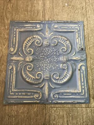 Lata de techo vintage para manualidades parche trabajo decoración del hogar 12x11" Foto 1 de 2