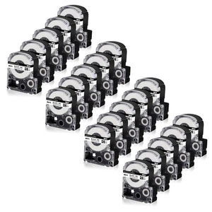20PK Black on White 1" Compatible for King Jim SS24KW AS24KW Epson Tape LW-700 - Picture 1 of 8