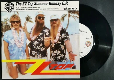 ZZ TOP 7" Summer Holiday E.P. Tush Beer Drinkers & Hell Raisers UK CARD UNPLAYED - Image 1 of 4