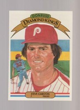 1982 Donruss Diamond Kings #16 Steve Carlton card, Philadelphia Phillies HOF