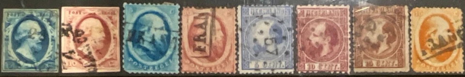 Países Bajos #Mi1-Mi2 #Mi4-Mi9 Usado 1852-1867 Willem III [1-2 4-9] Foto 1 de 1